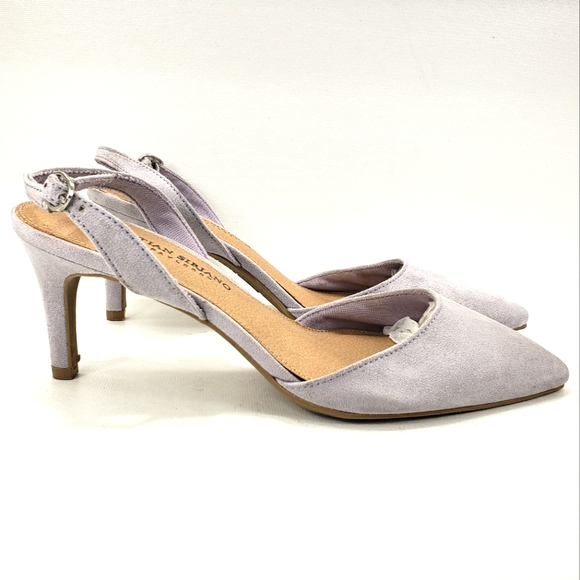 Christian Siriano Light Purple Slingback, Pointy Toe Dress Heel Pumps. Women's 7 - Picture 1 of 12